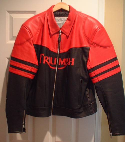 Triumph Motorcycle Jacket Size 48 Leather New – RonSusser.com