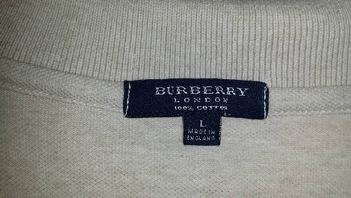 Burberry Authentic London Mens Tan Golf Polo Shirt Large Made in ...