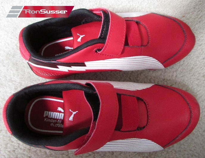 Puma Ferrari evoSPEED Lo Kids Kinder-Fit Red Shoes Size 3.5 with Velcro ...