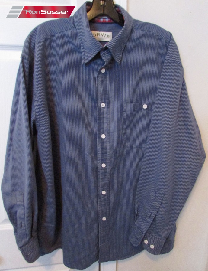 Orvis Button Front Long Sleeve Shirt Button Down Collar L 100% Cotton ...