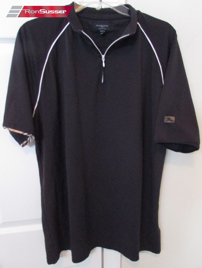 Burberry Golf Authentic Ladies Black Golf Polo Shirt XXL Sport Fit ...