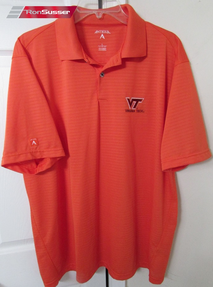 NCAA Virginia Tech Hokies Orange Golf Polo Shirt Size Large by Antigua ...