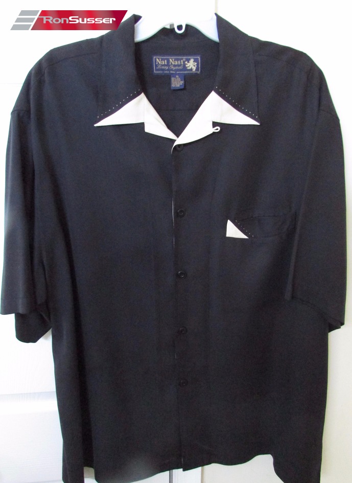 Nat Nast Silk Camp Shirt 100% Silk Black/Tan XL – RonSusser.com