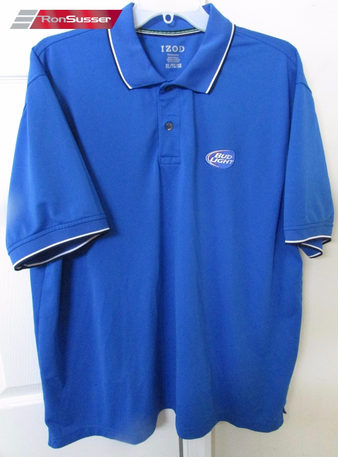Bud Light Mens Blue Golf Polo Shirt Size XL by Izod EUC – RonSusser.com